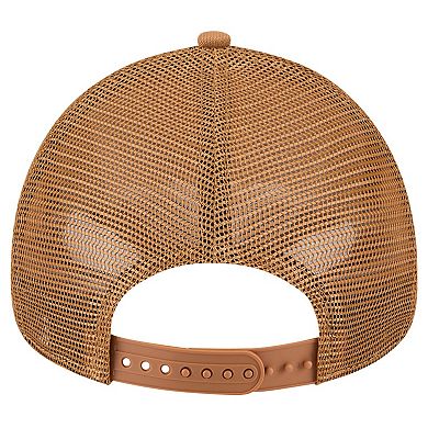 Men's New Era Brown Pittsburgh Pirates A-Frame Trucker 9FORTY Adjustable Hat