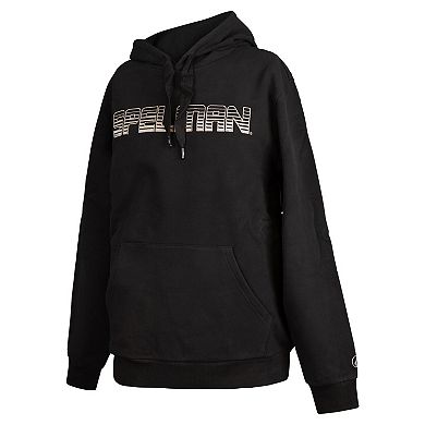 Men's FISLL Black Spelman College Jaguars Puff Print Sliced Pullover Hoodie