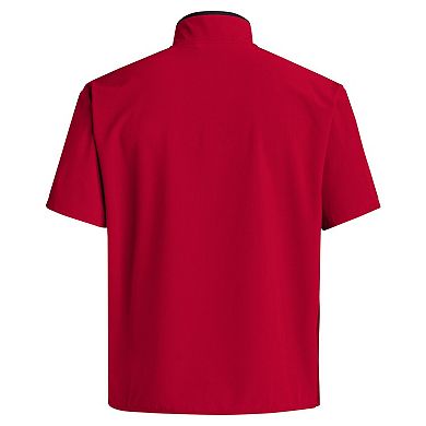 Men's adidas Red NC State Wolfpack 2024 Coaches Sideline Half-Zip Short Sleeve Jacket