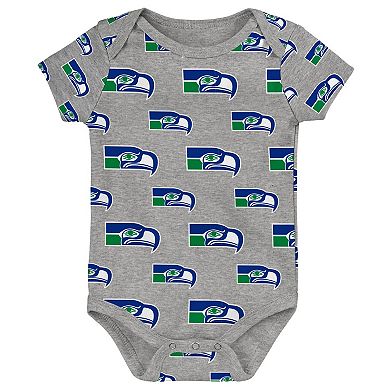 Newborn & Infant Seattle Seahawks Team Starter 3-Pack Bodysuit Set