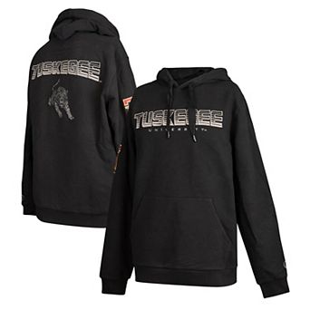 Men's FISLL Black Tuskegee Golden Tigers Puff Print Sliced Pullover Hoodie