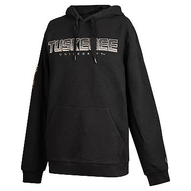 Men's FISLL Black Tuskegee Golden Tigers Puff Print Sliced Pullover Hoodie