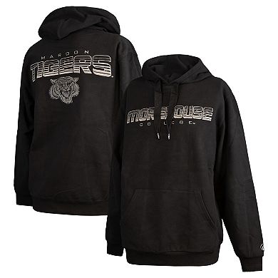 Men's FISLL Black Morehouse Maroon Tigers Puff Print Sliced Pullover Hoodie