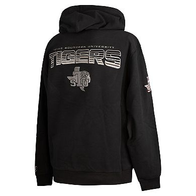 Men's FISLL Black Texas Southern Tigers Puff Print Sliced Pullover Hoodie