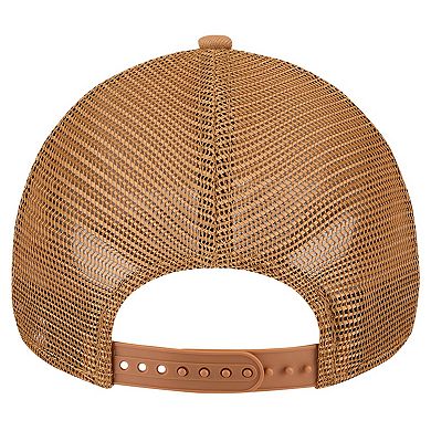 Men's New Era Brown San Francisco Giants A-Frame Trucker 9FORTY Adjustable Hat