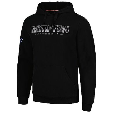 Men's FISLL Black Hampton Pirates Puff Print Sliced Pullover Hoodie