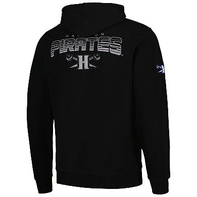 Men's FISLL Black Hampton Pirates Puff Print Sliced Pullover Hoodie