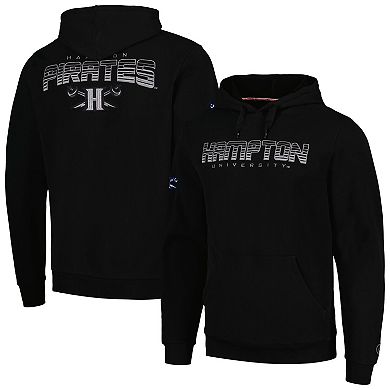 Men's FISLL Black Hampton Pirates Puff Print Sliced Pullover Hoodie