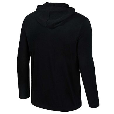 Men's Colosseum Black Purdue Boilermakers Color Pop Active Blend 2-Hit Long Sleeve Hooded T-Shirt