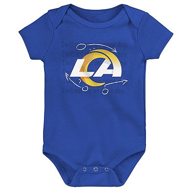 Newborn & Infant Los Angeles Rams Team Starter 3-Pack Bodysuit Set