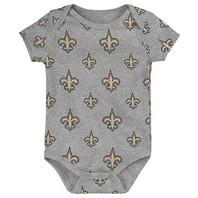 Newborn & Infant New Orleans Saints Team Starter 3-Pack Bodysuit Set