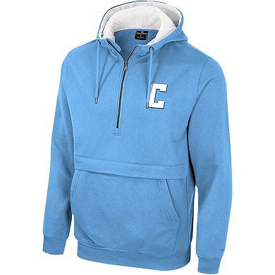 Men's Colosseum Light Blue Columbia University Team Half-Zip Pullover Hoodie