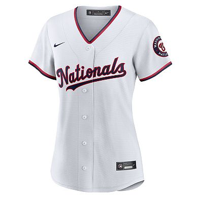 Women's Nike CJ Abrams White Washington Nationals Home Replica Player Jersey