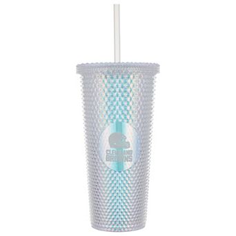 Cleveland Browns 24oz. Iridescent Studded Travel Tumbler with Straw