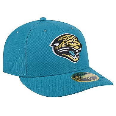 Men's New Era Teal Jacksonville Jaguars Throwback Logo Omaha Low Profile 59FIFTY Fitted Hat