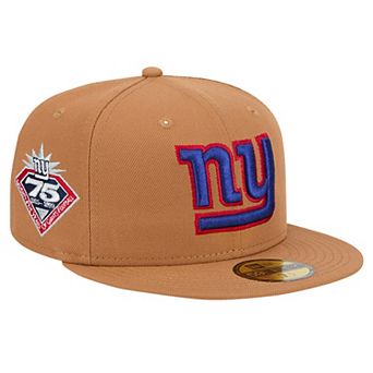 Men's New Era Tan New York Giants Color Pack 59FIFTY Fitted Hat with Side Patch
