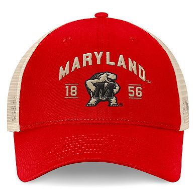 Men's Top of the World Red Maryland Terrapins Heritage Waylon Trucker Adjustable Hat