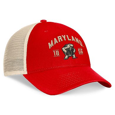 Men's Top of the World Red Maryland Terrapins Heritage Waylon Trucker Adjustable Hat