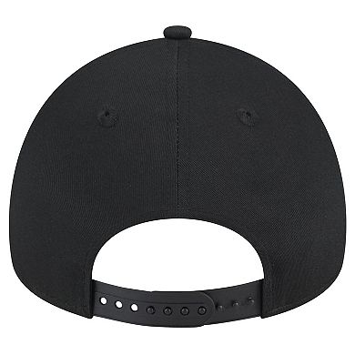 Men's New Era Black Jacksonville Jaguars Throwback Logo Standard A-Frame 9FORTY Adjustable Hat