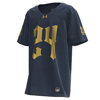 Youth Under Armour Navy Notre Dame Fighting Irish 2024 Shamrock Series Replica Jersey