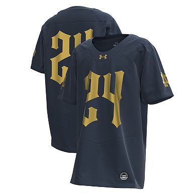 Youth Under Armour Navy Notre Dame Fighting Irish 2024 Shamrock Series Replica Jersey