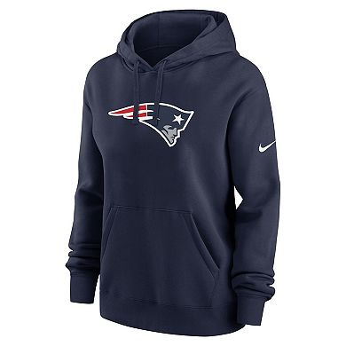 Women's Nike Navy New England Patriots Club Fleece Pullover Hoodie