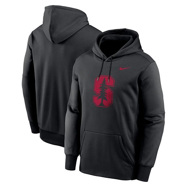 Men s Nike Black Stanford Cardinal Color Pop Performance Fleece Pullover Hoodie