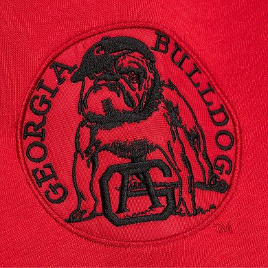 Men's Mitchell & Ness Grey Heather Georgia Bulldogs Throwback Allover 4.0 Pullover Sweatshirt
