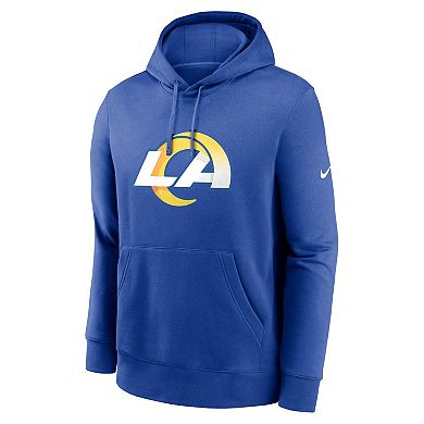 Men's Nike Royal Los Angeles Rams Club Logo Pullover Hoodie