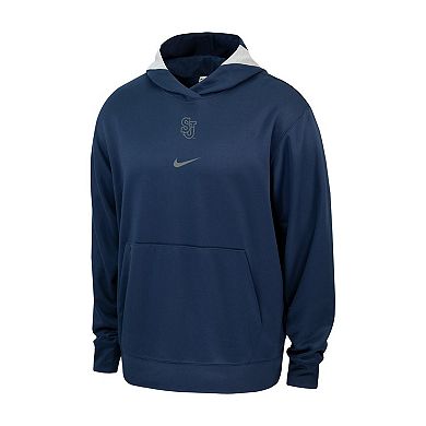 Men's Nike Navy St. John's Red Storm Basketball Spotlight Performance Pullover Hoodie