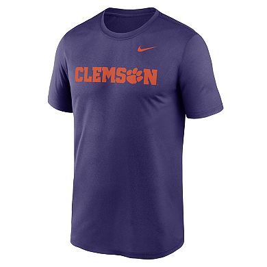 Men's Nike Purple Clemson Tigers Primetime Legend Wordmark T-Shirt