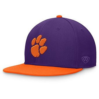 Men's Top of the World Purple/Orange Clemson Tigers Rally Two-Tone Fitted Hat