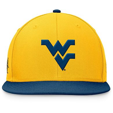 Men's Top of the World Gold/Navy West Virginia Mountaineers Rally Two-Tone Fitted Hat