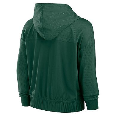 Women's Fanatics Green Green Bay Packers Script Lock Full-Zip Hoodie