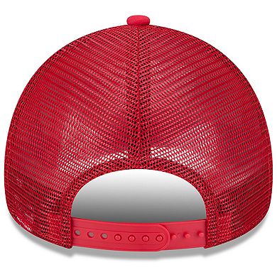 Men's New Era White/Scarlet San Francisco 49ers Retro Wordmark A-Frame 9FORTY Adjustable Hat