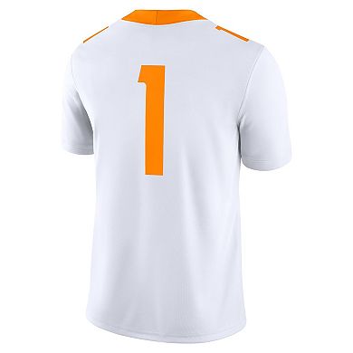 Men's Nike #1 White Tennessee Volunteers Game Jersey