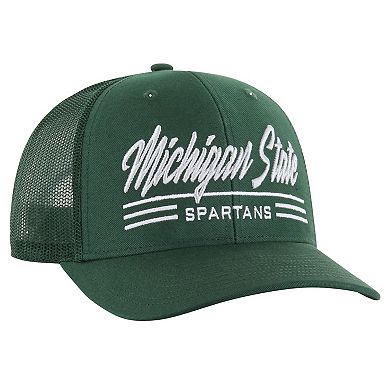 Men's '47 Green Michigan State Spartans Garner Trucker Adjustable Hat