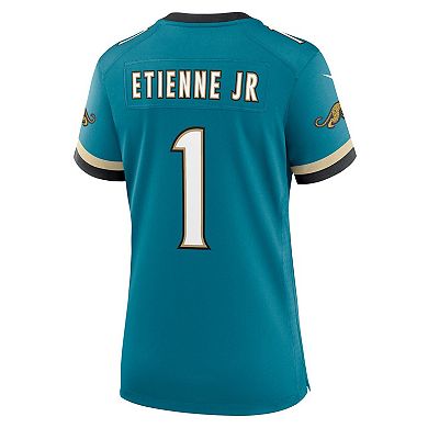 Women's Nike Travis Etienne Jr Teal Jacksonville Jaguars Prowler Throwback Game Jersey