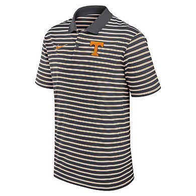 Men's Nike Anthracite/White Tennessee Volunteers Primetime Victory Striped Performance Polo