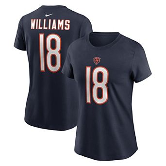 Women's Nike Caleb Williams Navy Chicago Bears 2024 NFL Draft First Round Pick Name & Number T-Shirt