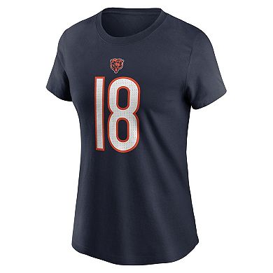 Women's Nike Caleb Williams Navy Chicago Bears 2024 NFL Draft First Round Pick Name & Number T-Shirt