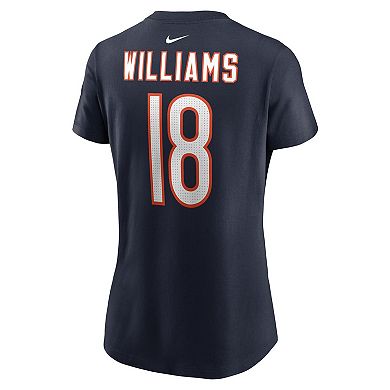 Women's Nike Caleb Williams Navy Chicago Bears 2024 NFL Draft First Round Pick Name & Number T-Shirt