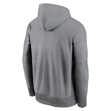 Men's Nike Heather Gray Ohio State Buckeyes Football Icon Performance Fleece Pullover Hoodie