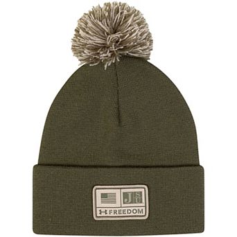 Men's Under Armour Green Jackson State Tigers Freedom Collection Cuffed Knit Hat with Pom
