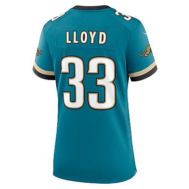 Women's Nike Devin Lloyd Teal Jacksonville Jaguars Prowler Throwback Game Jersey