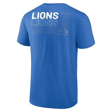 Men's Fanatics Blue Detroit Lions Repeat Stats T-Shirt