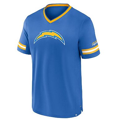 Men's Fanatics Powder Blue Los Angeles Chargers Stripe Stacking T-Shirt