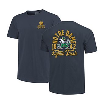 Men's Navy Notre Dame Fighting Irish Comfort Colors Mascot Overlay T-Shirt