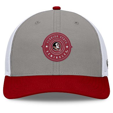 Men's Top of the World Gray/Garnet Florida State Seminoles Rob Trucker Adjustable Hat