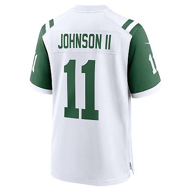 Men's Nike Jermaine Johnson II White New York Jets Classic Alternate Game Jersey